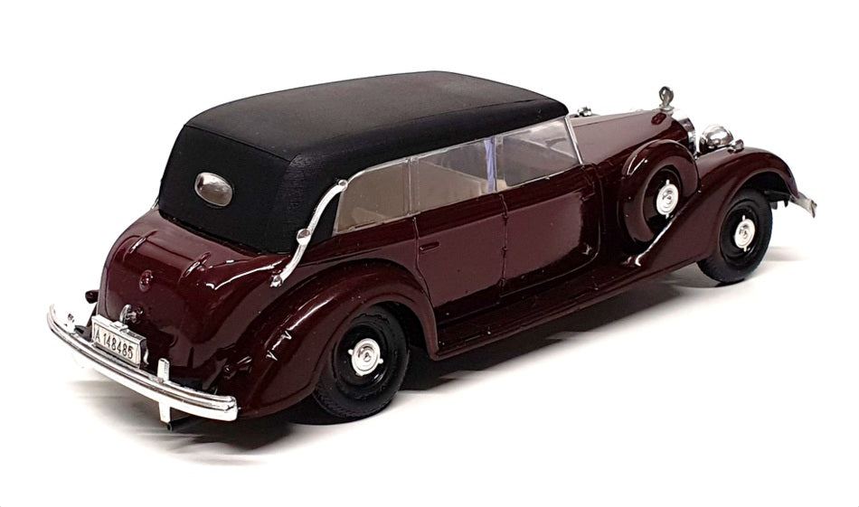 Rio 1/43 Scale 22 - 1938 Mercedes Benz 8 cil 7700 Grande - Maroon/Black