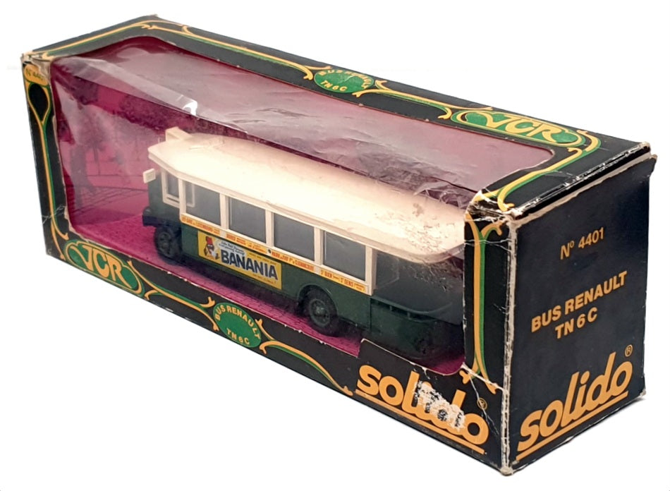 Solido 1/50 Scale 4401 - 1934 Renault Autobus TN6C (Banania) Green/Cream