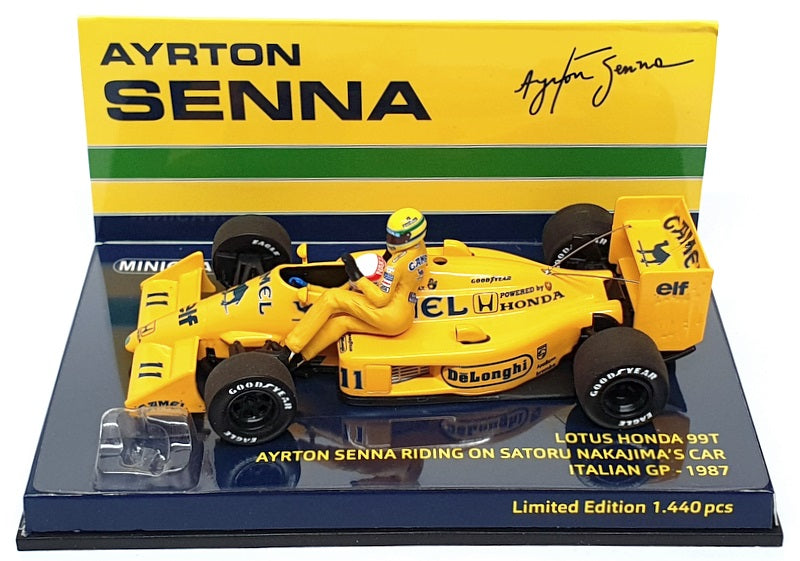 Minichamps 1/43 Scale 540 874311 F1 Lotus Honda Senna On Nakajima Italy GP 1987