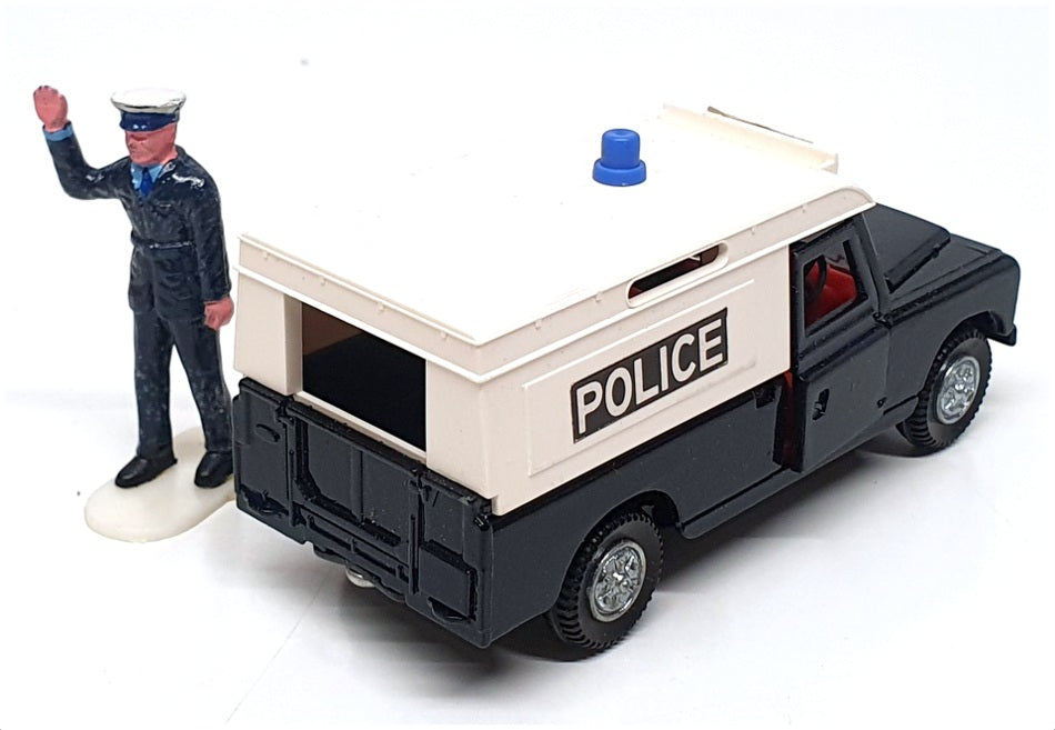 Dinky Toys Original Diecast 277 -  Police Land Rover With Figure - Dk Blue/White