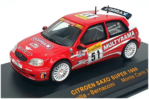 Ixo 1/43 Scale RAM060 - Citroen Saxo Super 1600 #51 Monte Carlo 2002