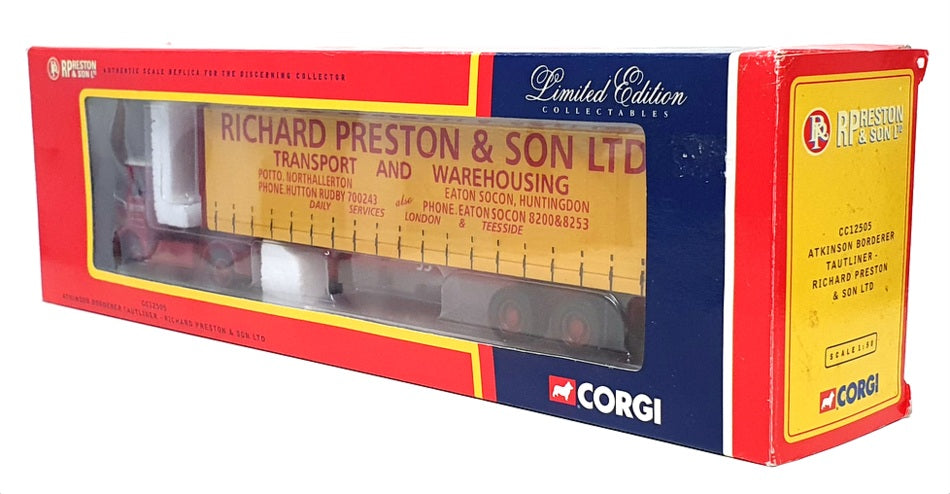 Corgi 1/50 Scale Truck CC14005 - Volvo FH Curtainside Truck Benton Bros. - Red