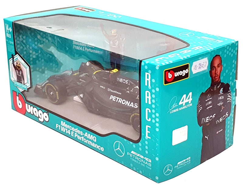 Burago 1/24 Scale 18-28037 - Mercedes AMG F1W14 #44 Lewis Hamilton 2023 - Black