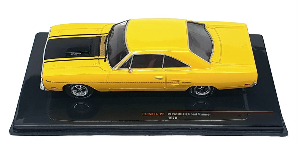 Ixo 1/43 Scale CLC531N.22 - 1970 Plymouth Road Runner - Yellow/Black