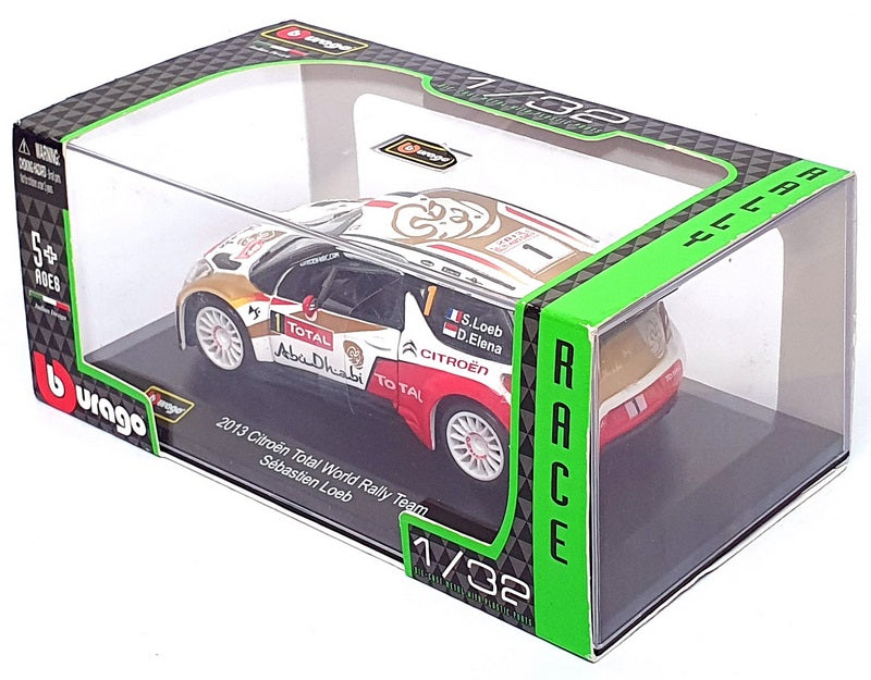 Burago 1/32 Scale 18-41044 - 2013 Citroen Total World Rally Team #1 Loeb/Elena