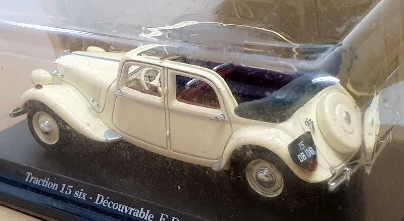 Atlas Editions 1/43 Scale 6112 507 - 1949 Citroen Traction 15 Six E.D.M. - Cream