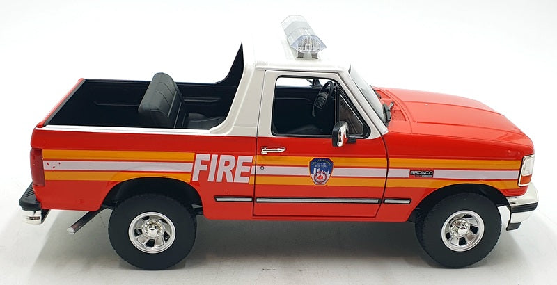 Greenlight 1/18 Scale Diecast 19118 - 1996 Ford Bronco FDNY Truck