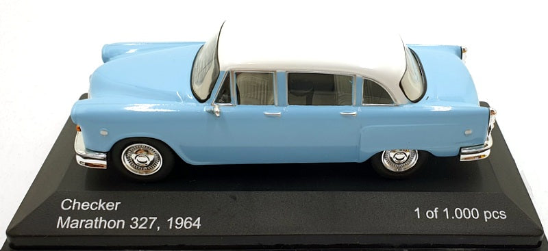 Whitebox 1/43 Scale Diecast WB202 - 1964 Checker Marathon 327 - Blue/White