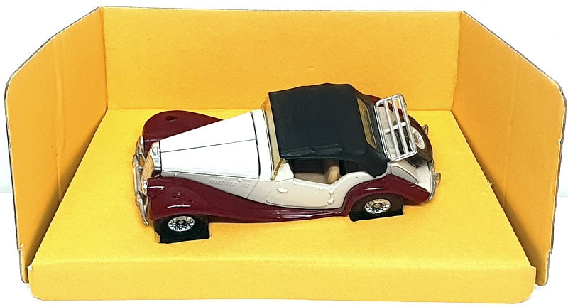 Corgi Appx 12cm Long Diecast 813 - 1955 MG TF - Ivory/Maroon/Black