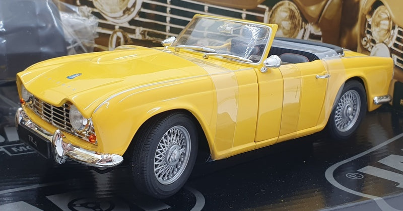 Jadi 1/18 Scale Diecast JM-98096 - Triumph TR4 Roadster - Yellow