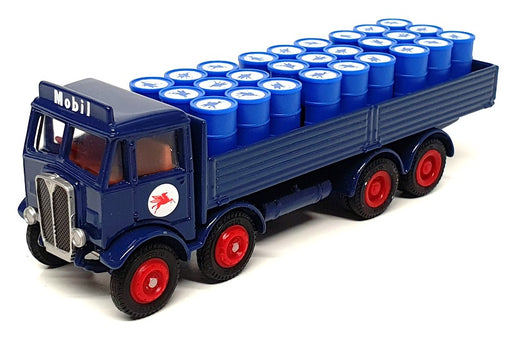 EFE 1/76 Scale 10604DL - AEC Mammoth Major Lorry With Oil Drum load (Mobil) Blue