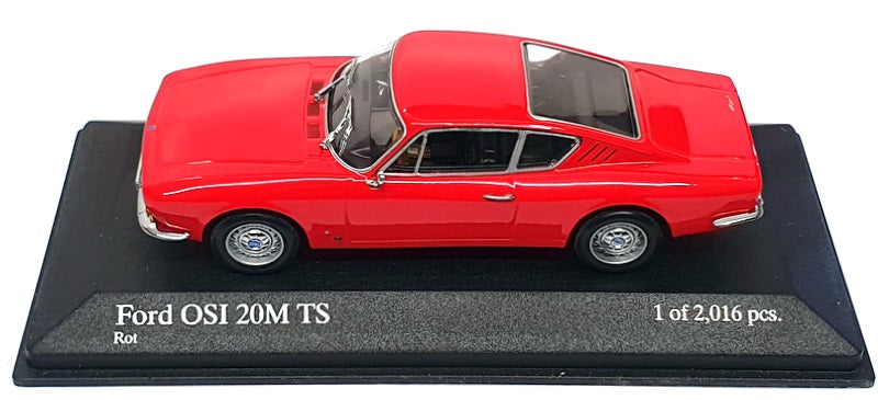 Minichamps 1/43 Scale 400 087021 - 1967 Ford OSI 20M TS - Red