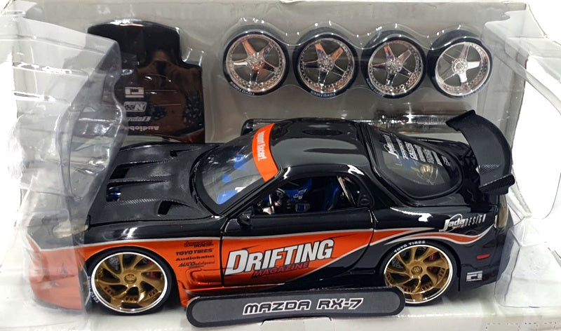 JADA 1/24 - 53375 Import Racer Mazda RX-7 - Black/Orange