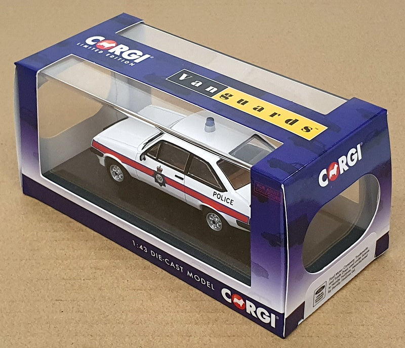 Vanguards 1/43 Scale VA14904 - Ford Escort Mk2 Merseyside Police - White