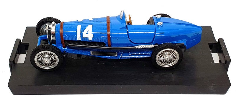 Brumm 1/43 Scale R042 - Bugatti Type 59 #14 France GP 1934 Nuvolari - Blue