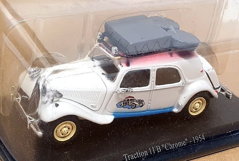 Atlas Editions 1/43 Scale 6112 517 - 1954 Citroen Traction 11B Chrome - White