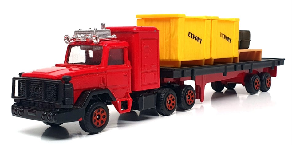 Corgi 1/64 Scale 13823 - Leyland Flatbed Truck With Load - Red