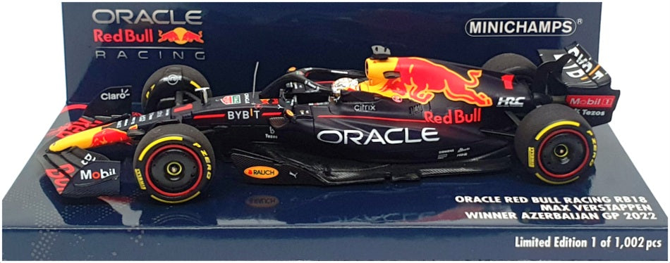 Minichamps 1/43 417 220801 F1 Red Bull RB18 1st Azerbaijan GP 2022 Verstappen