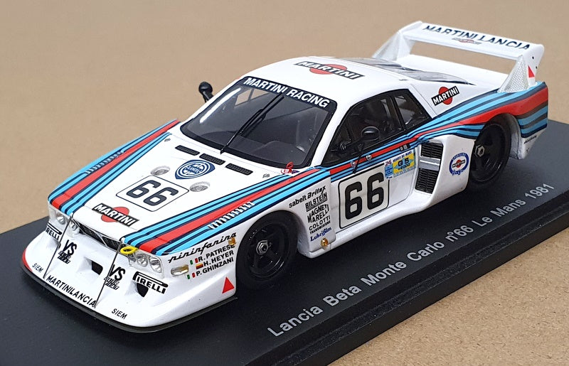 Spark 1/43 Scale S1384 - Lancia Beta Monte Carlo #66 Le Mans 1981 (Martini)