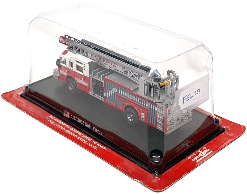 Del Prado 1/87 Scale FEN49 - 2005 Quint Pierce Fire Engine Truck - Red