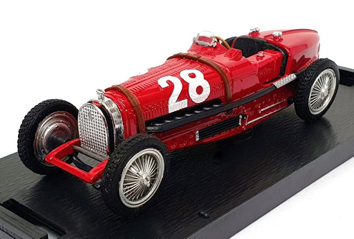 Brumm 1/43 Scale R041 - 1933 Bugatti Type 59 F1 Race Car #28 - Red