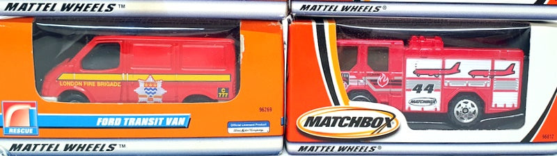 Matchbox Diecast SET6001 - Set Of 6 Fire Engine Vehicles Dennis Ford