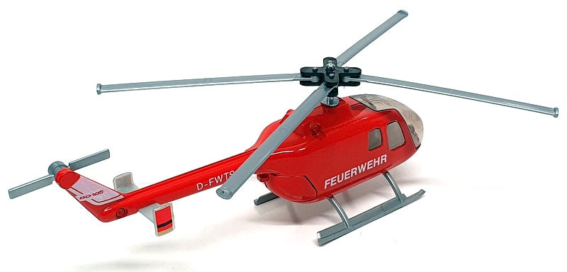 Siku 1/55 Scale Diecast 2224 - Rescue Helicopter D-FWTS Feuerwehr - Red