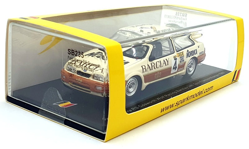 Spark Model 1/43 Scale SB235 - Ford Sierra RS Cosworth Wolf Racing 24h Spa 1987