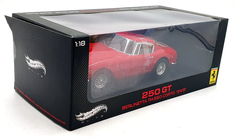 Hot Wheels Elite 1/18 Scale Diecast V8377 - Ferrari 250 GT SWB Berlinetta - Red