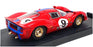 Bang 1/43 Scale 7116 - Ferrari 412P #9 Brands Hatch 1967 - Red