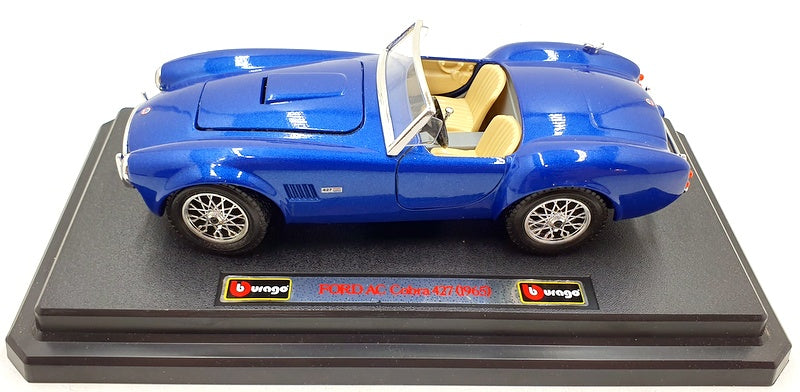 Burago 1/24 Scale Diecast 0513 - Ford AC Cobra 427 1965 - Blue