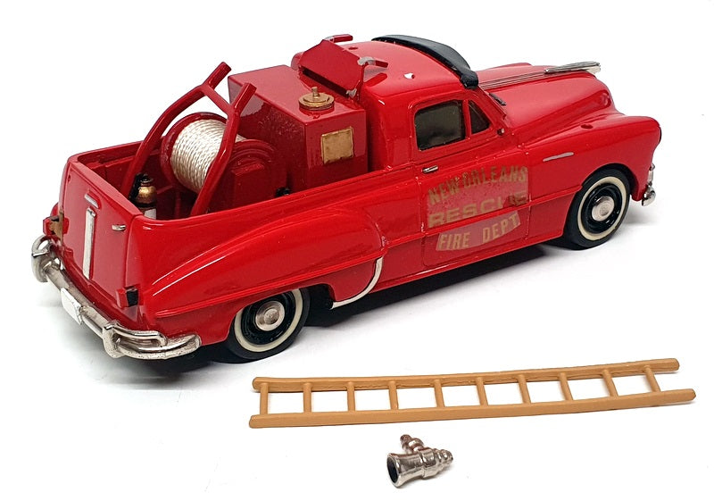 R & J Miniatures 1/43 Scale RJM 006A - 1949 Pontiac Fire Truck New Orleans - Red