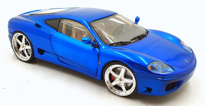 Hot Wheels 1/18 Scale Diecast 101124J - Ferrari 360 Modena Whips - Met Blue