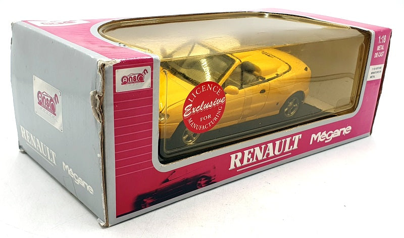 Anson 1/18 Scale Diecast 60026 - Renault Megane - Yellow