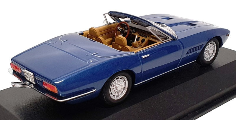 Minichamps 1/43 Scale 400 123330 - 1969 Maserati Ghibli Spider - Met Blue