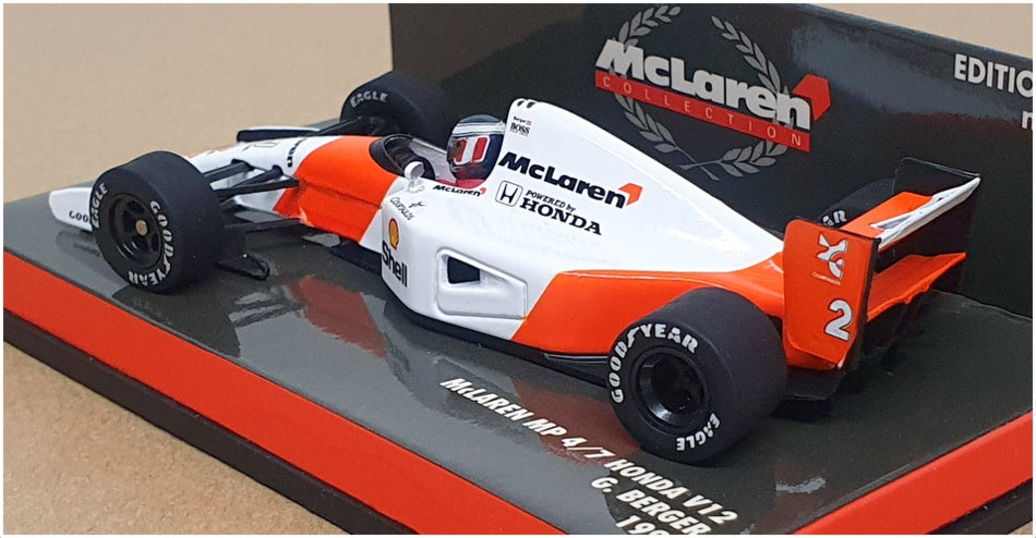 Minichamps 1/43 Scale 530 924302 - F1 McLaren MP4/7 Honda V12 G. Berger 1992