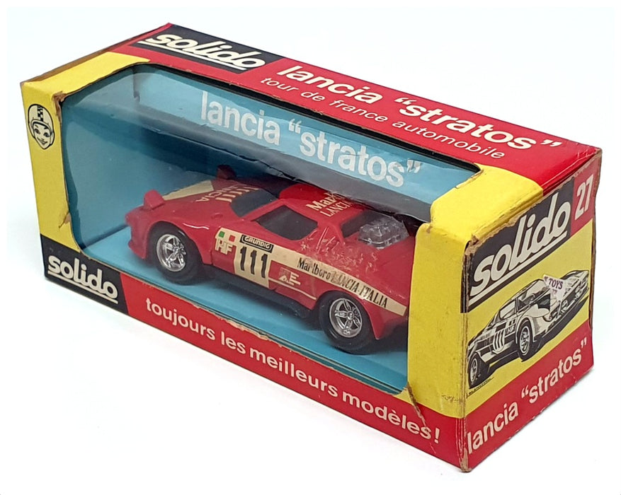 Solido 1/43 Scale Diecast No. 27 - Lancia Stratos Rally Car #111 - Red