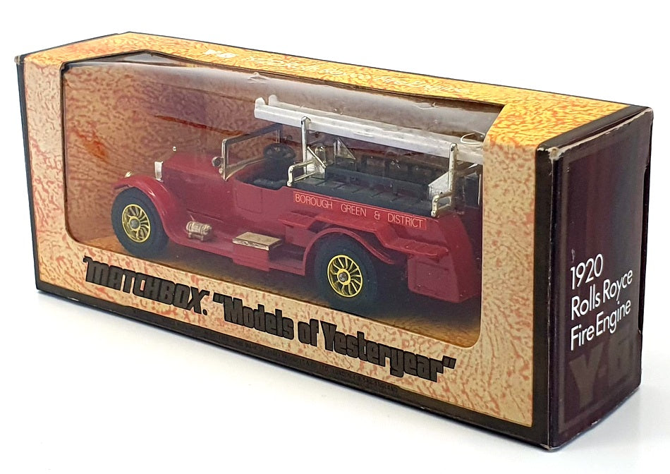 Matchbox Models Of Yesteryear Y-6 - 1920 Rolls Royce Fire Engine - Red