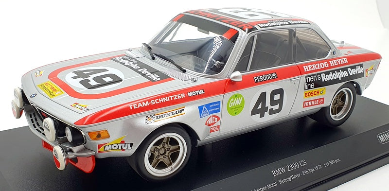 Minichamps 1/18 Scale 155 722749 BMW 2800 CS SPA 1972 Team Schnitzer-Motul