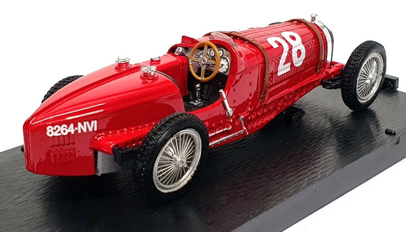 Brumm 1/43 Scale R041 - 1933 Bugatti Type 59 F1 Race Car #28 - Red