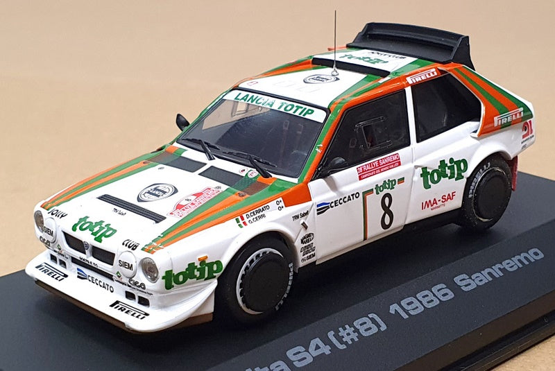 HPI Racing 1/43 Scale 968 Lancia Delta S4 #8 Sanremo 1986 Cerrato/Cerri - White