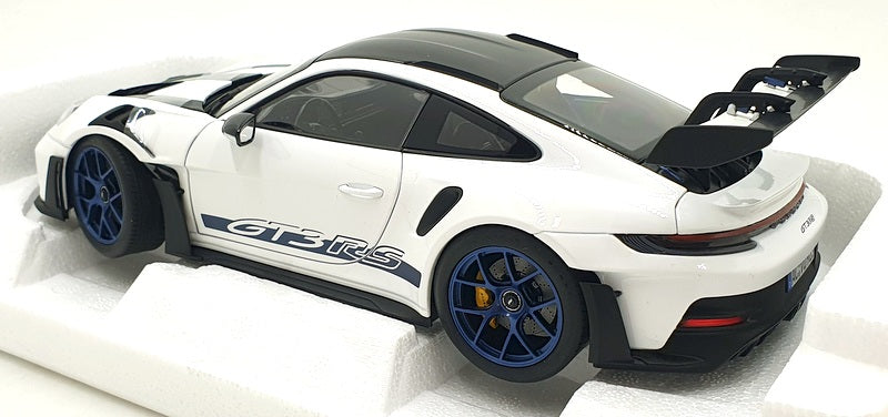 Norev 1/18 Scale Diecast 187353 - Porsche 911 GT3 RS 2022 - White/Indigo Blue