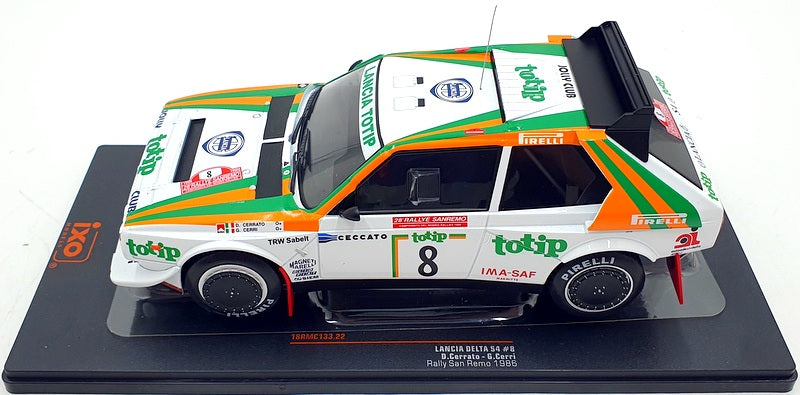 IXO Models 1/18 Scale 18RMC133 Lancia Delta S4 #8 San Remo 1986 D.Cerrato