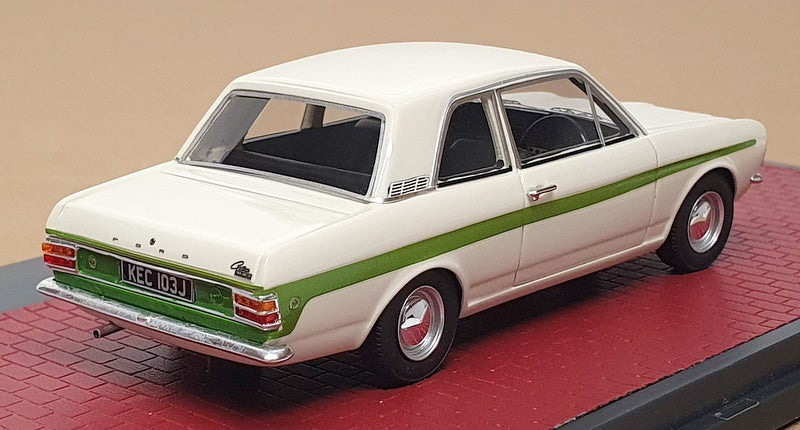 Matrix 1/43 Scale MX40603-101 - 1966-70 Ford Cortina Lotus MkII - White/Green