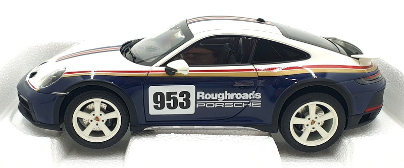 Norev 1/18 Scale Diecast 187240 - Porsche 911 2023 Roughroads - Blue/White