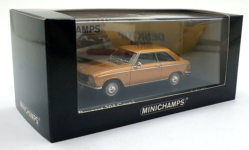 Minichamps 1/43 Scale 400 112720 - 1972 Peugeot 304 Coupe - Met. Gold