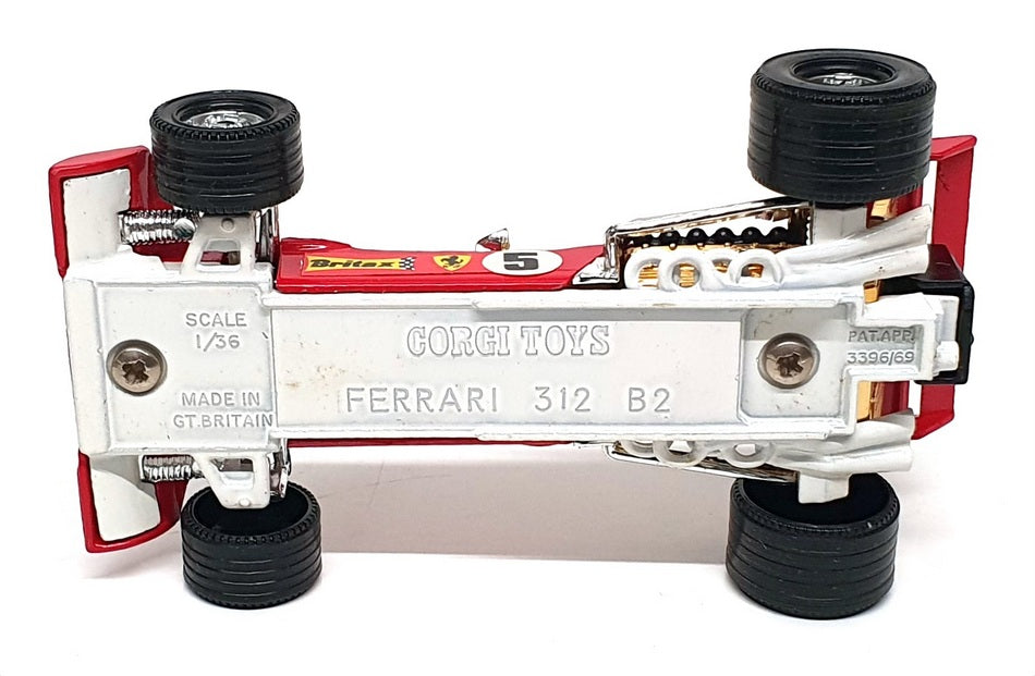 Corgi 1/36 Scale 152 - Ferrari 312 B2 Formula 1 Car #5 - Red/White