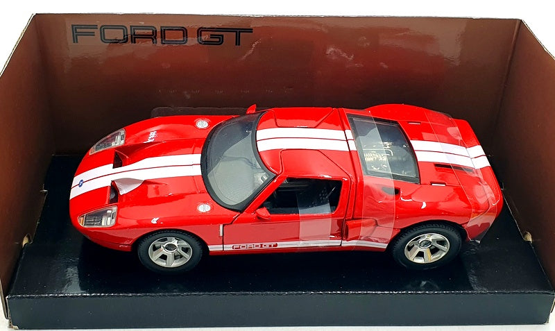 Motor Max 1/24 Scale Diecast 73200 - Ford GT - Red/White Stripes