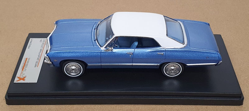 PremiumX 1/43 Scale PRD559 - 1967 Chevrolet Impala Sport Sedan - Met Blue