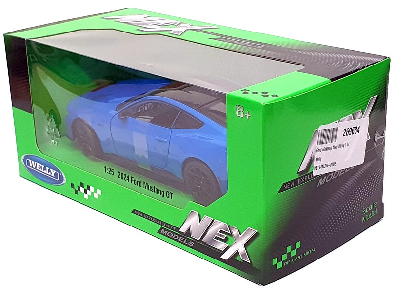 Welly NEX 1/25 Scale Diecast 24123W - 2024 Ford Mustang GT - Blue